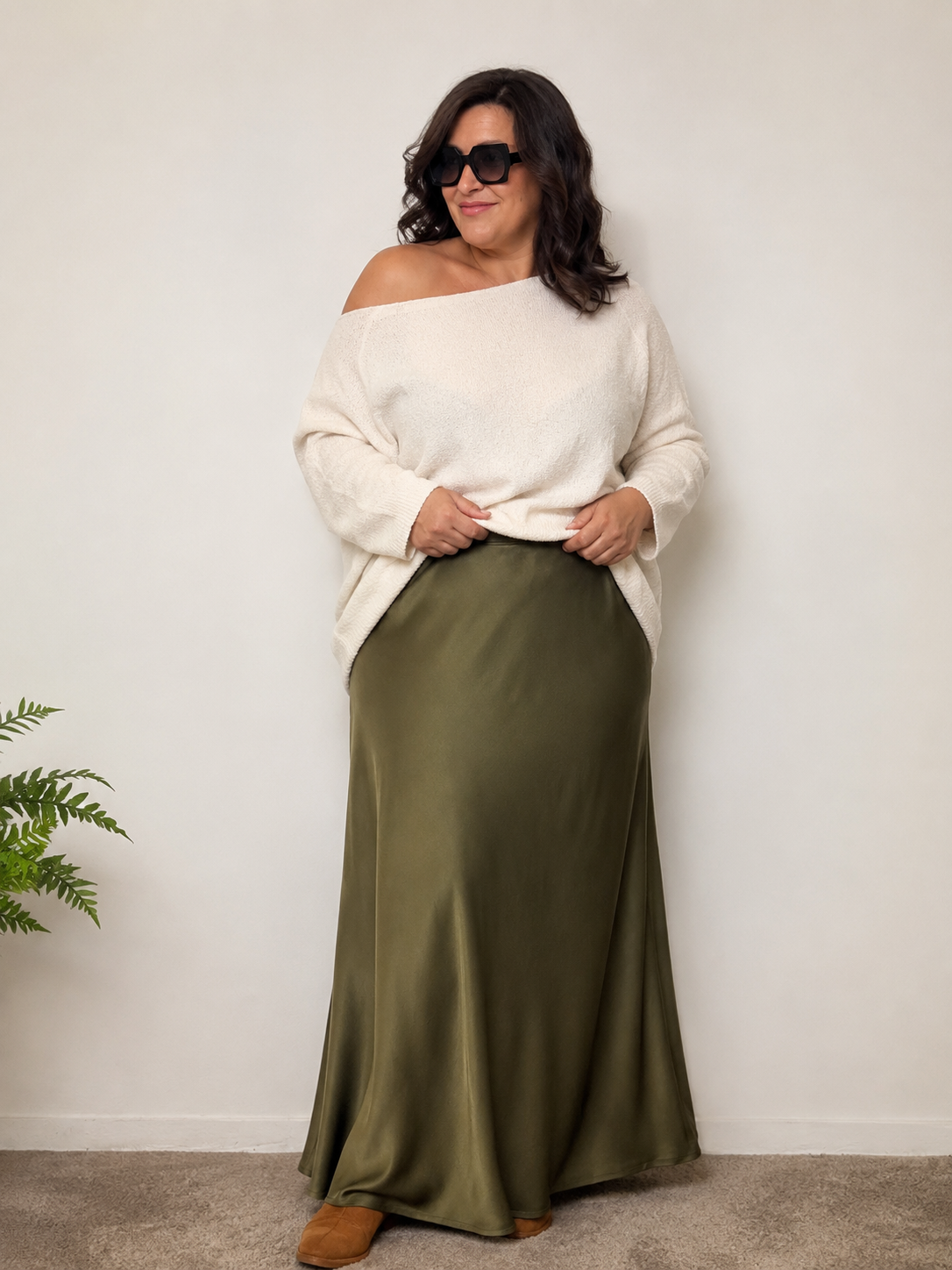 Gonna Fluida Satinata Maxi