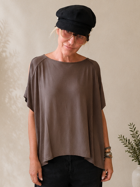 Maglia Cut Out Spalla Moro