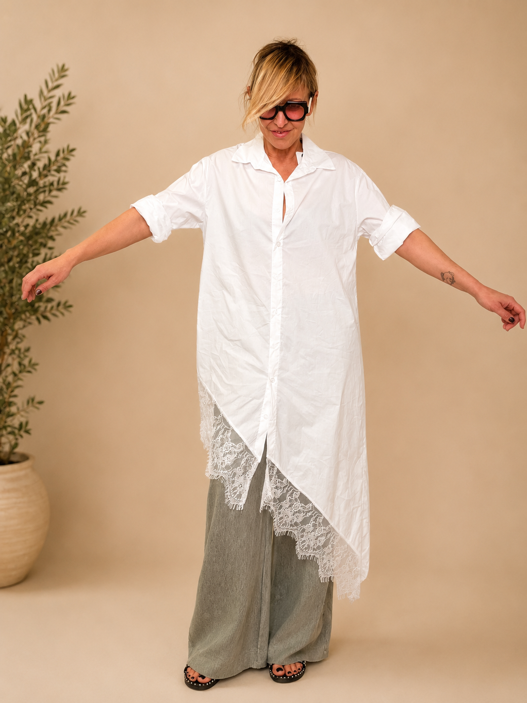 Camicia over asimmetrica