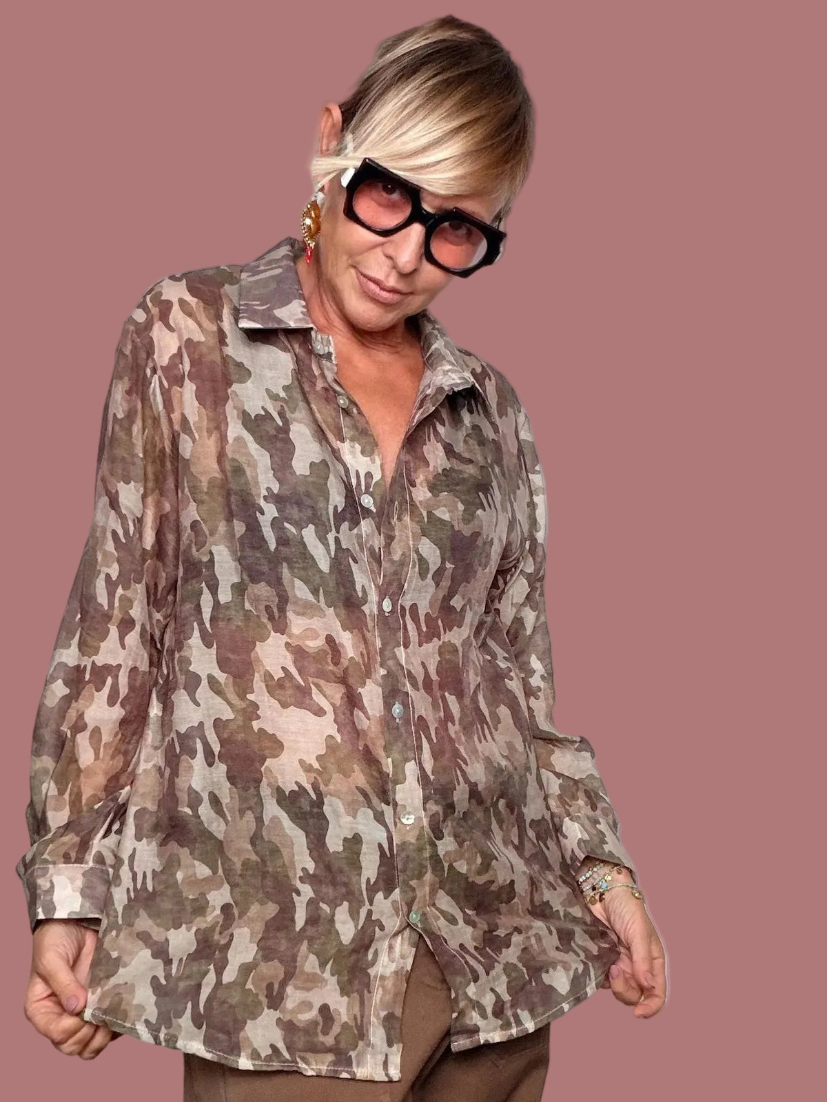 Camicia fantasia camouflage