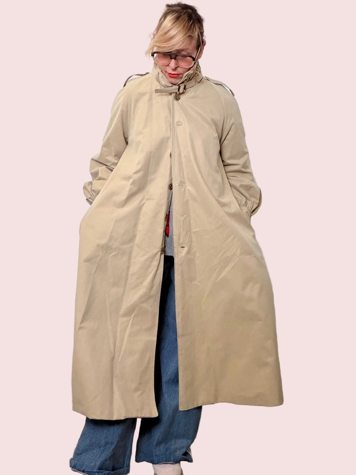 Impermeabile Lungo in Tencel Beige (Copia)