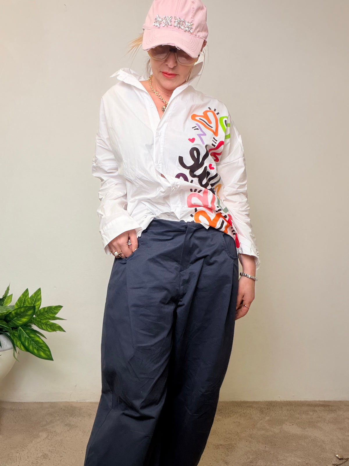 Pantaloni modello ovetto Blu Navy ta (Copia)