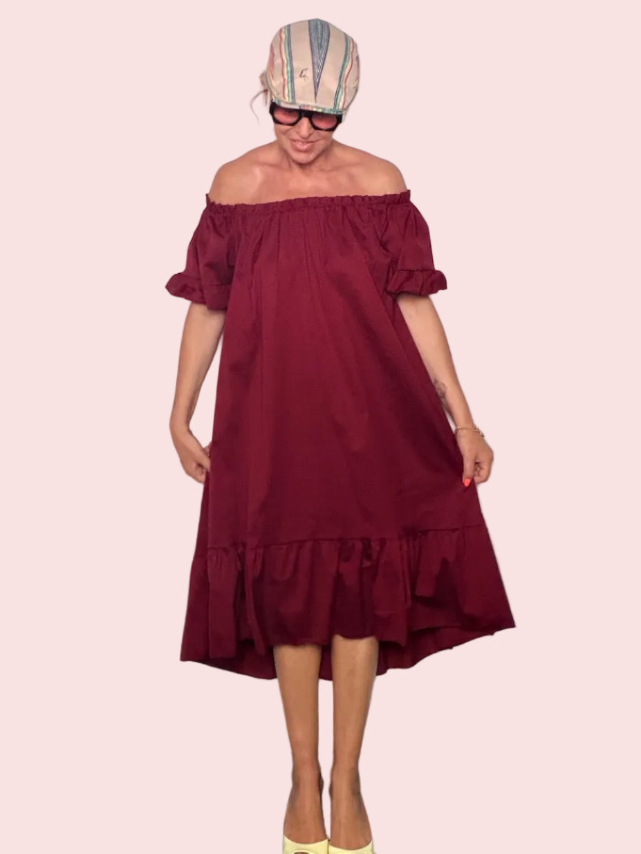 Vestito Off-Shoulder a Balze – Female