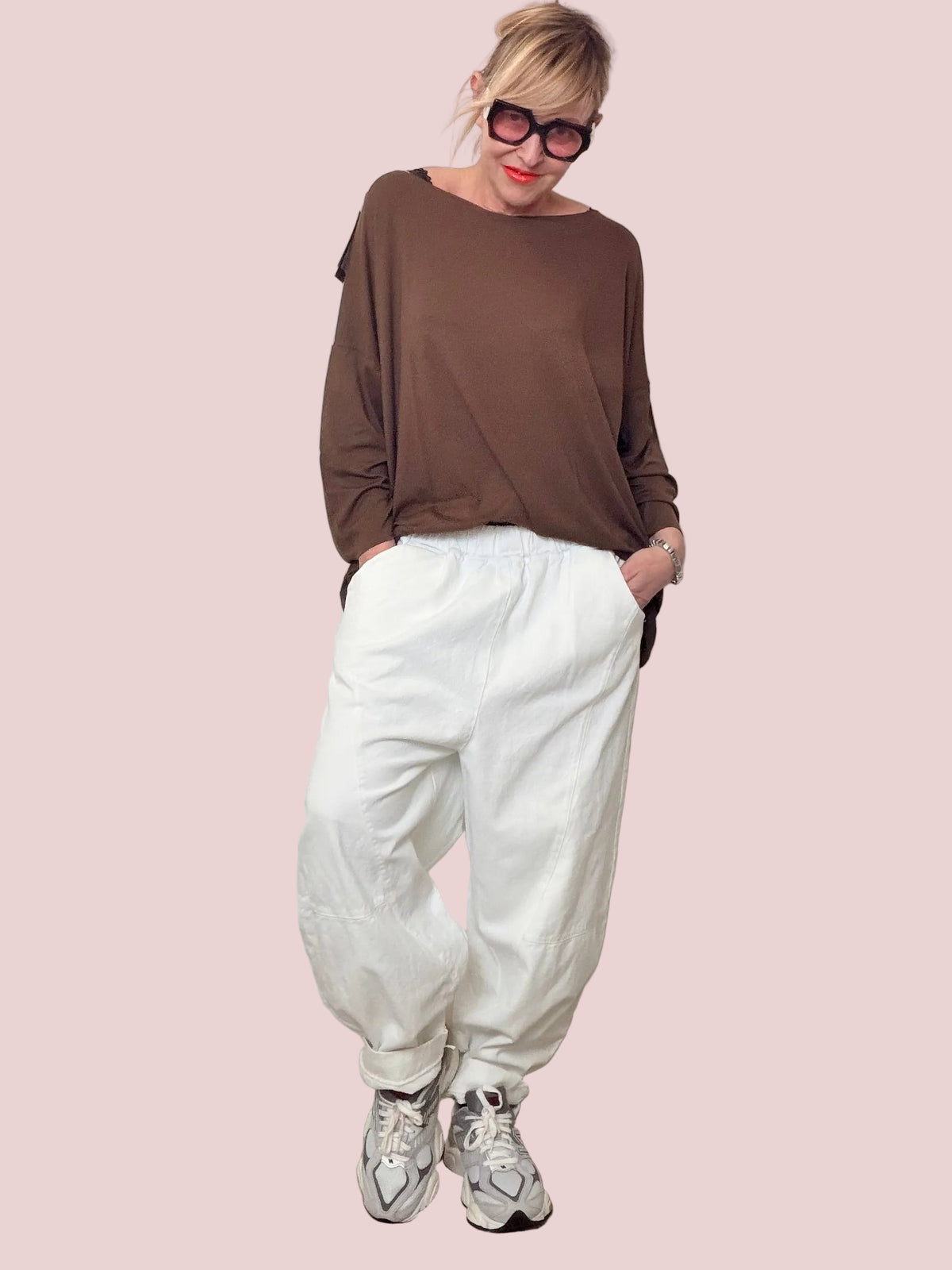 PANTALONE JEANS SBIANCATO