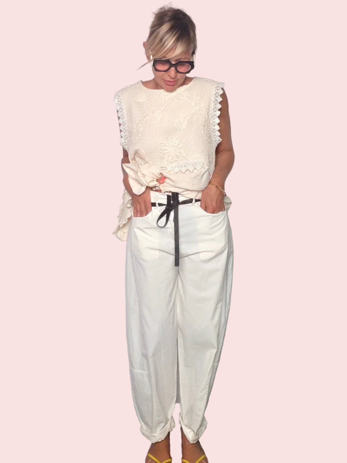 Pantalone Baggy in Tela Paracadute