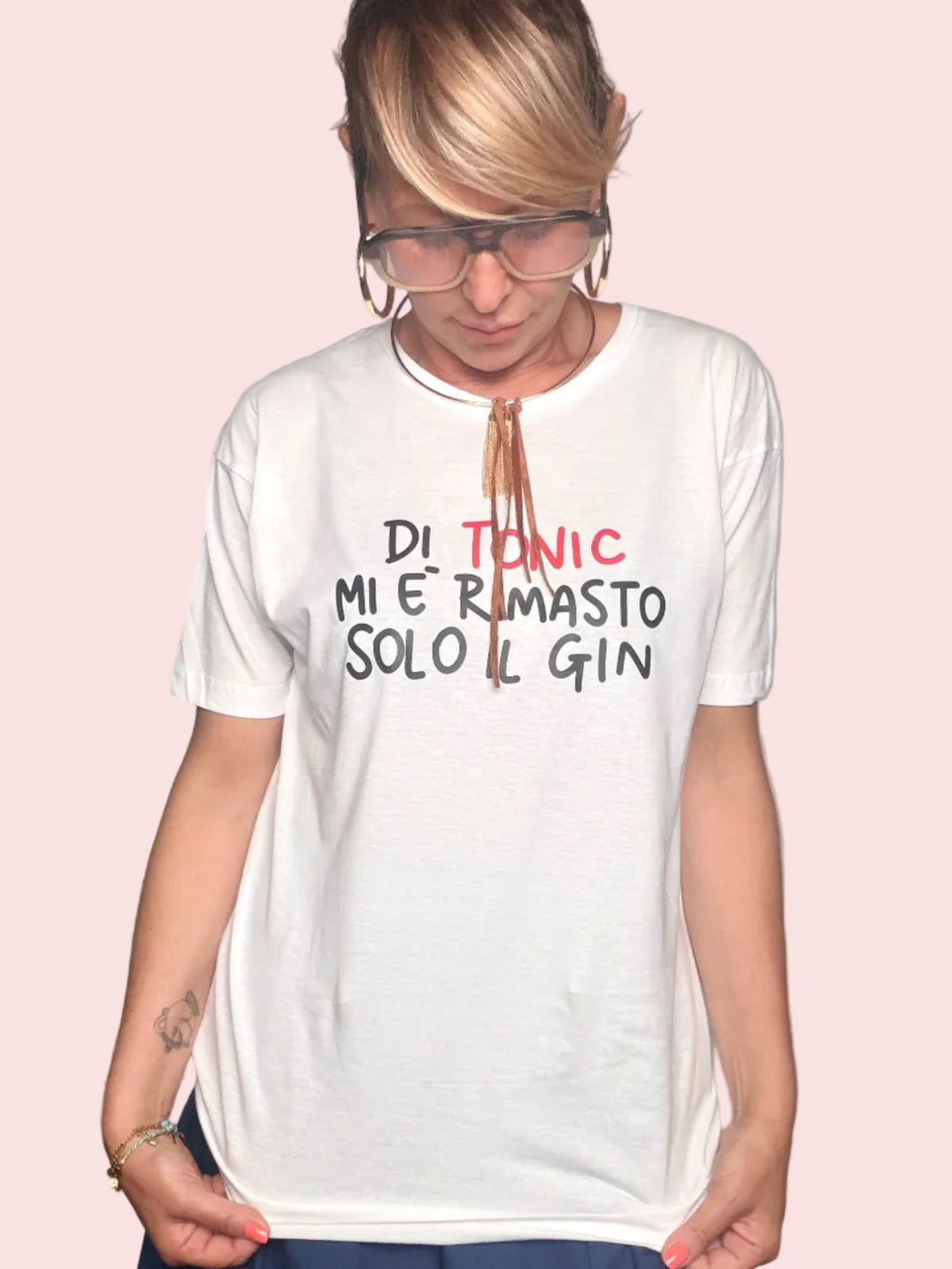 T-Shirt "Solo il Gin mi è Rimasto di Tonic" — Bianca Humor