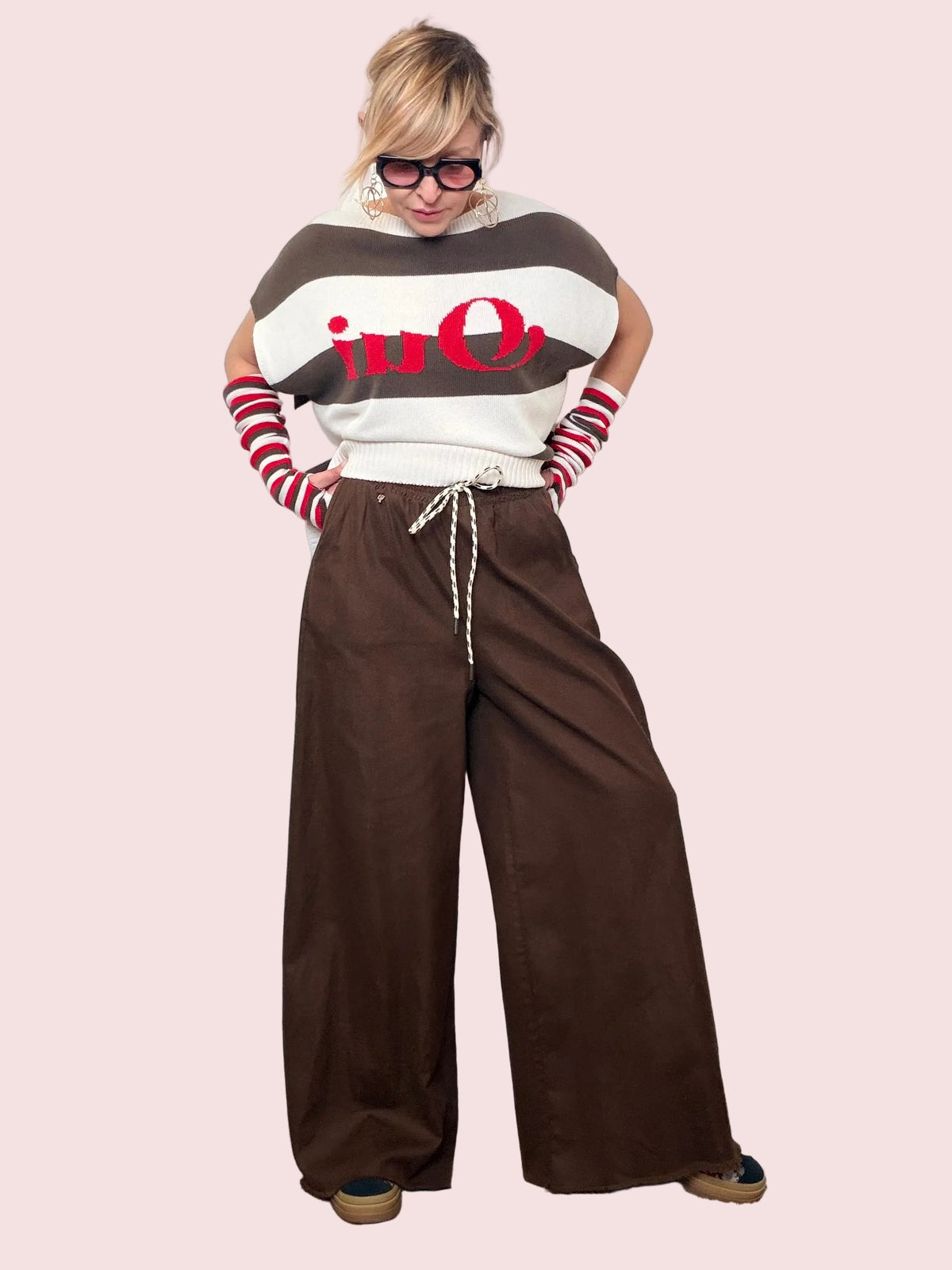 Pantalone palazzo in cotone