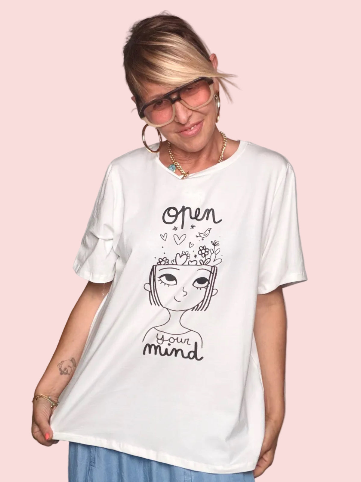 T-Shirt Oversize Stampa Illustrata —