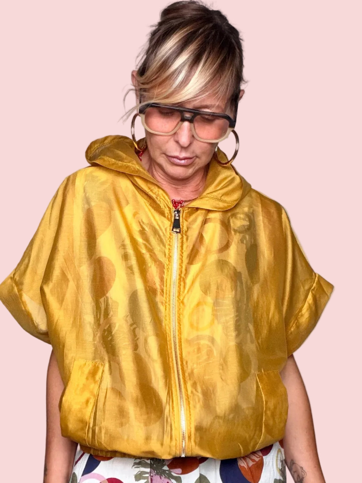Bomber in Organza con Cappuccio