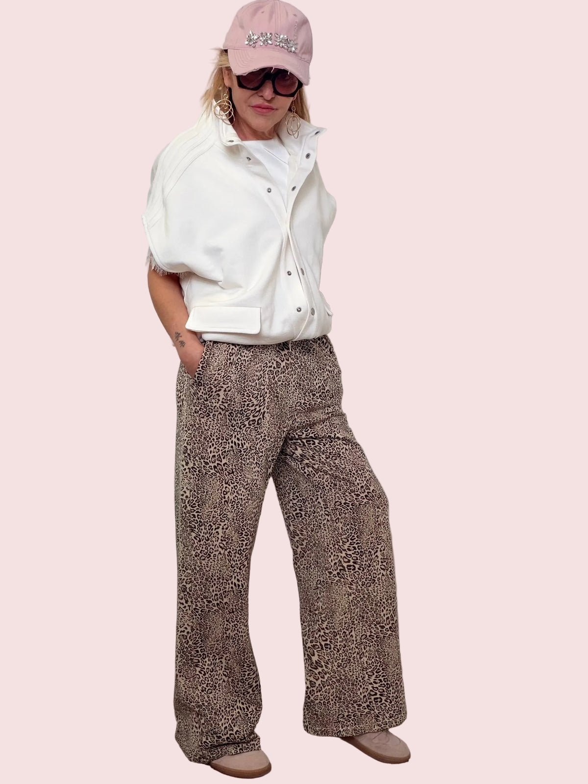 Pantalone animalier con coulisse