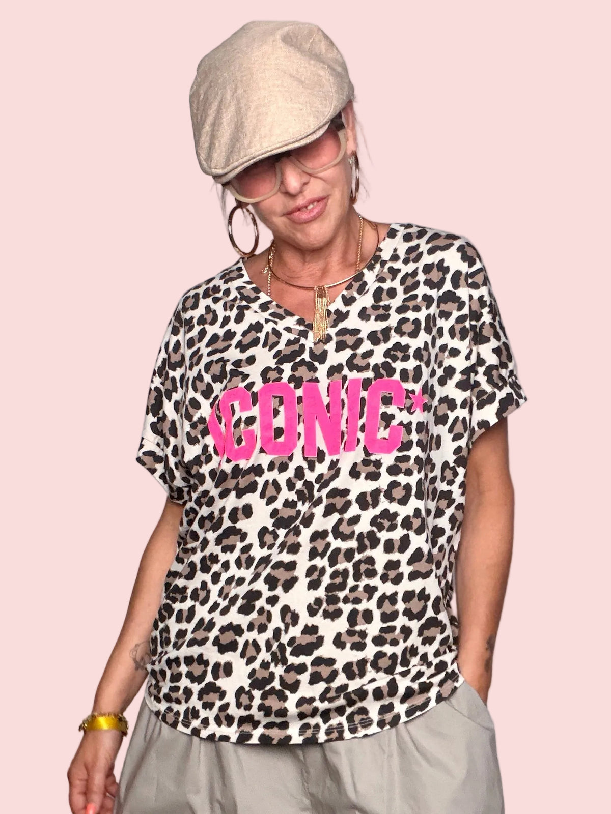 T-Shirt Oversize Leopardata ICONIC