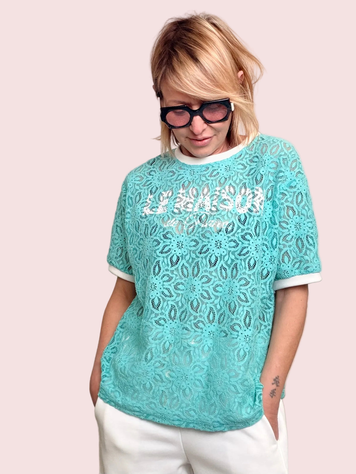 MAGLIA PIZZO TURCHESE