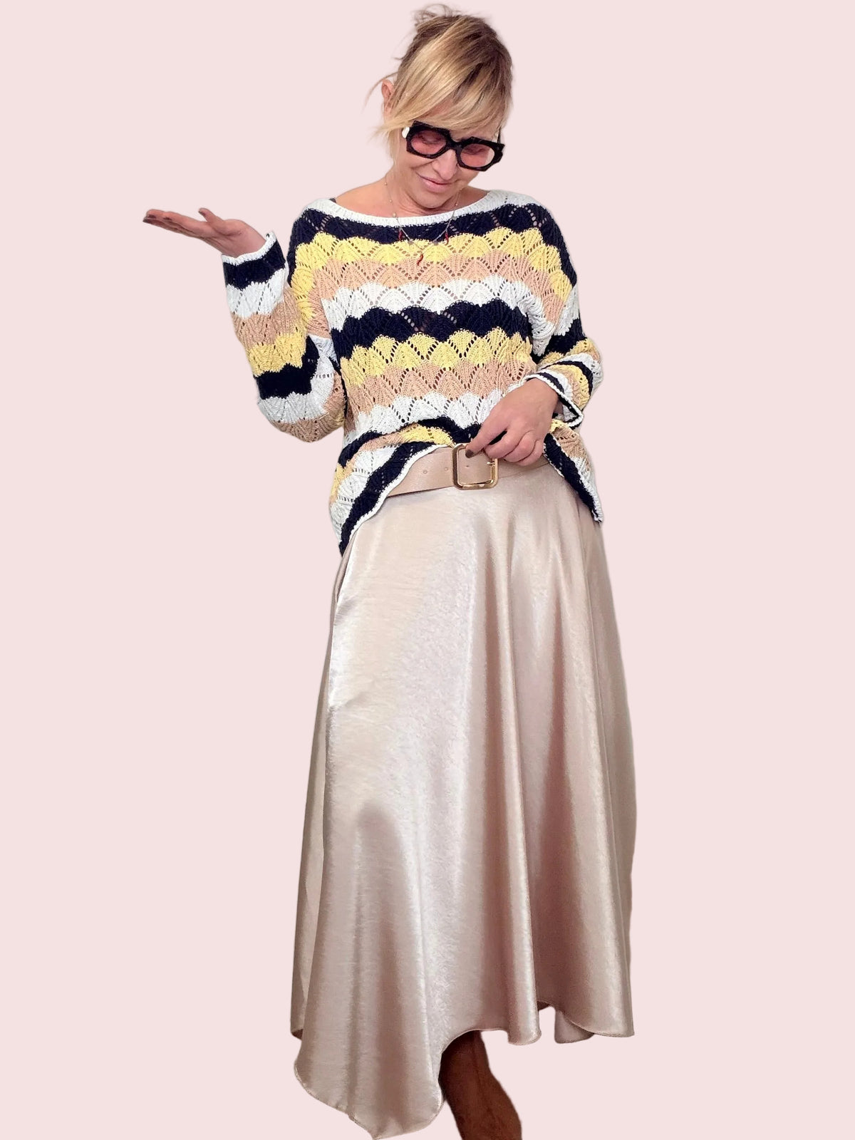 Gonna Lunga in Raso Lucido