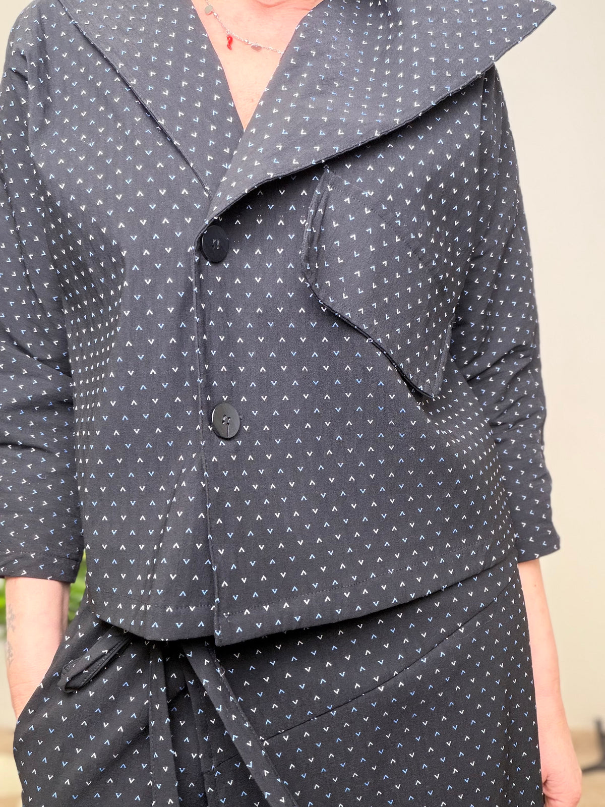 Giacca sartoriale micro-pattern