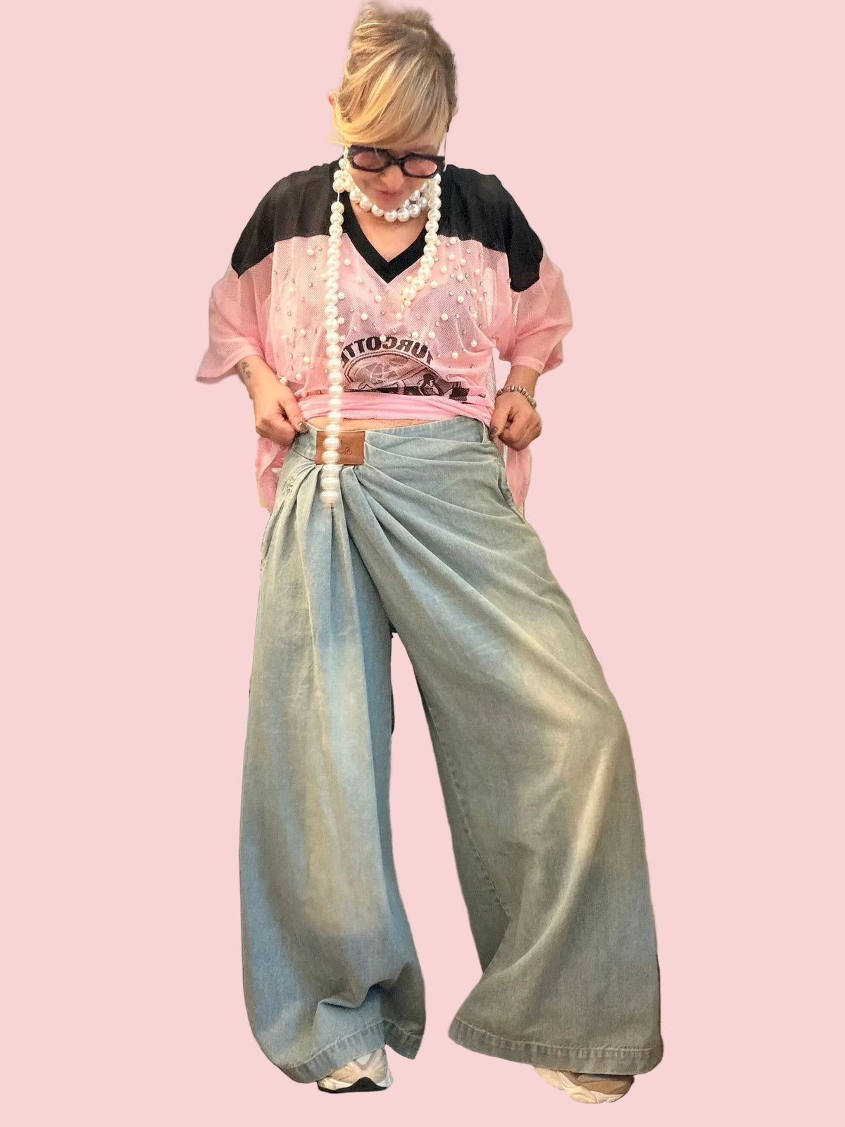 Jeans con risvolto