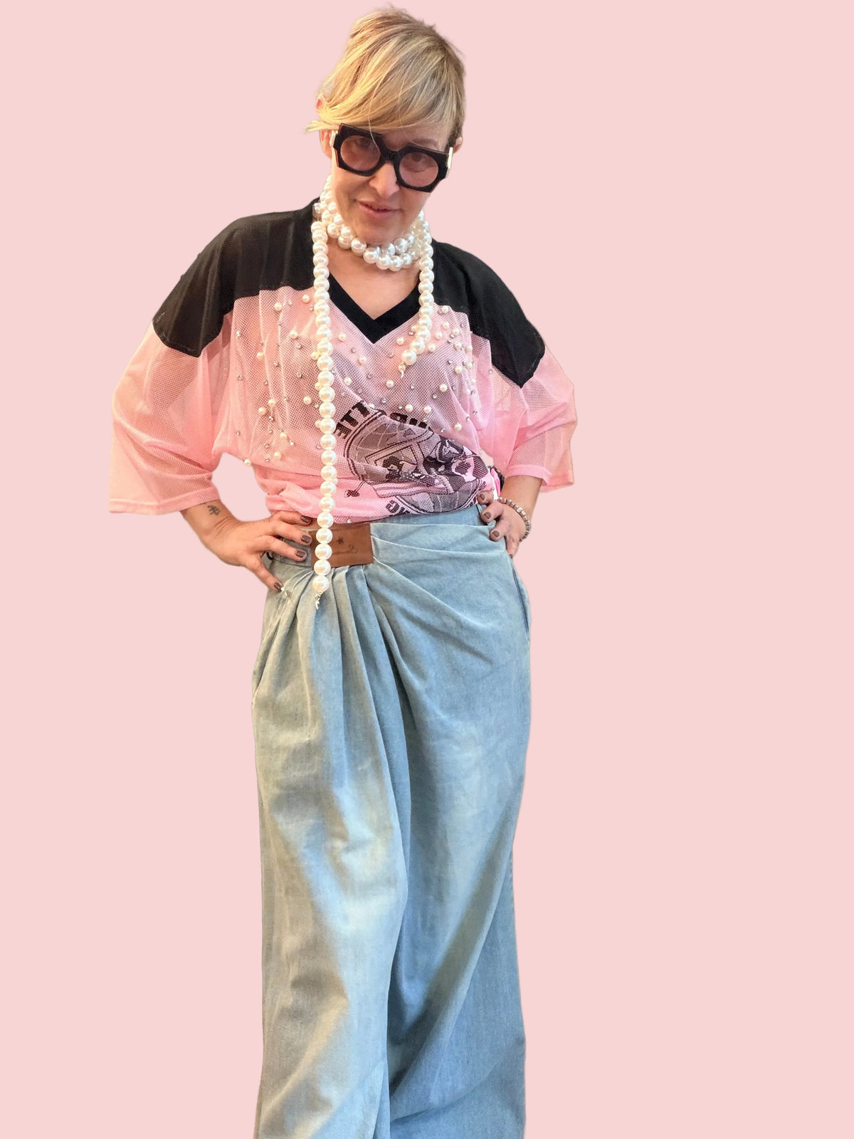 Jeans con risvolto