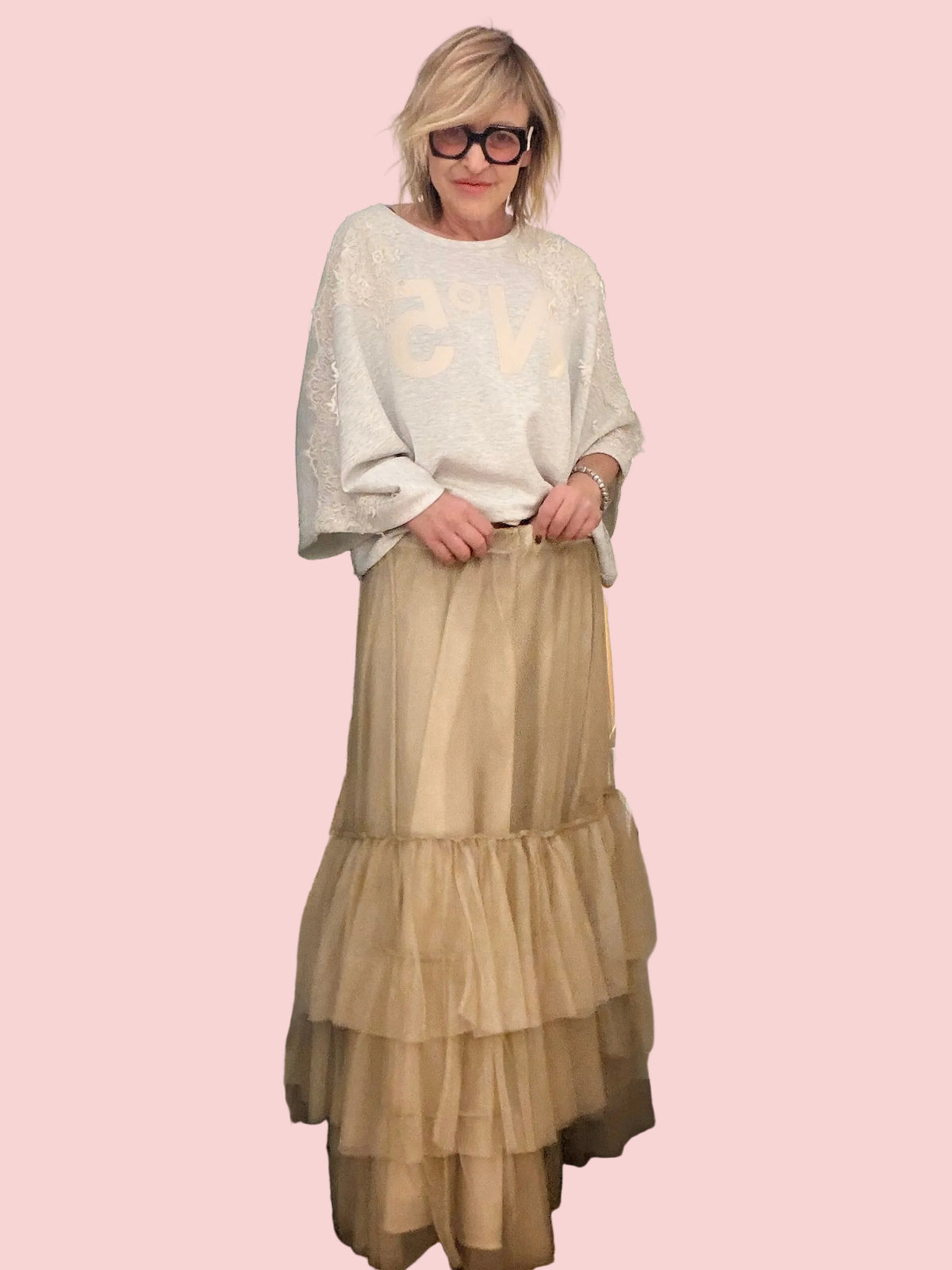 Gonna Plissettata in Tulle