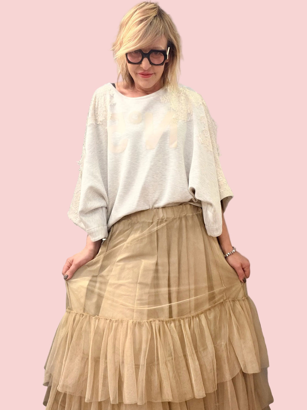 Gonna Plissettata in Tulle