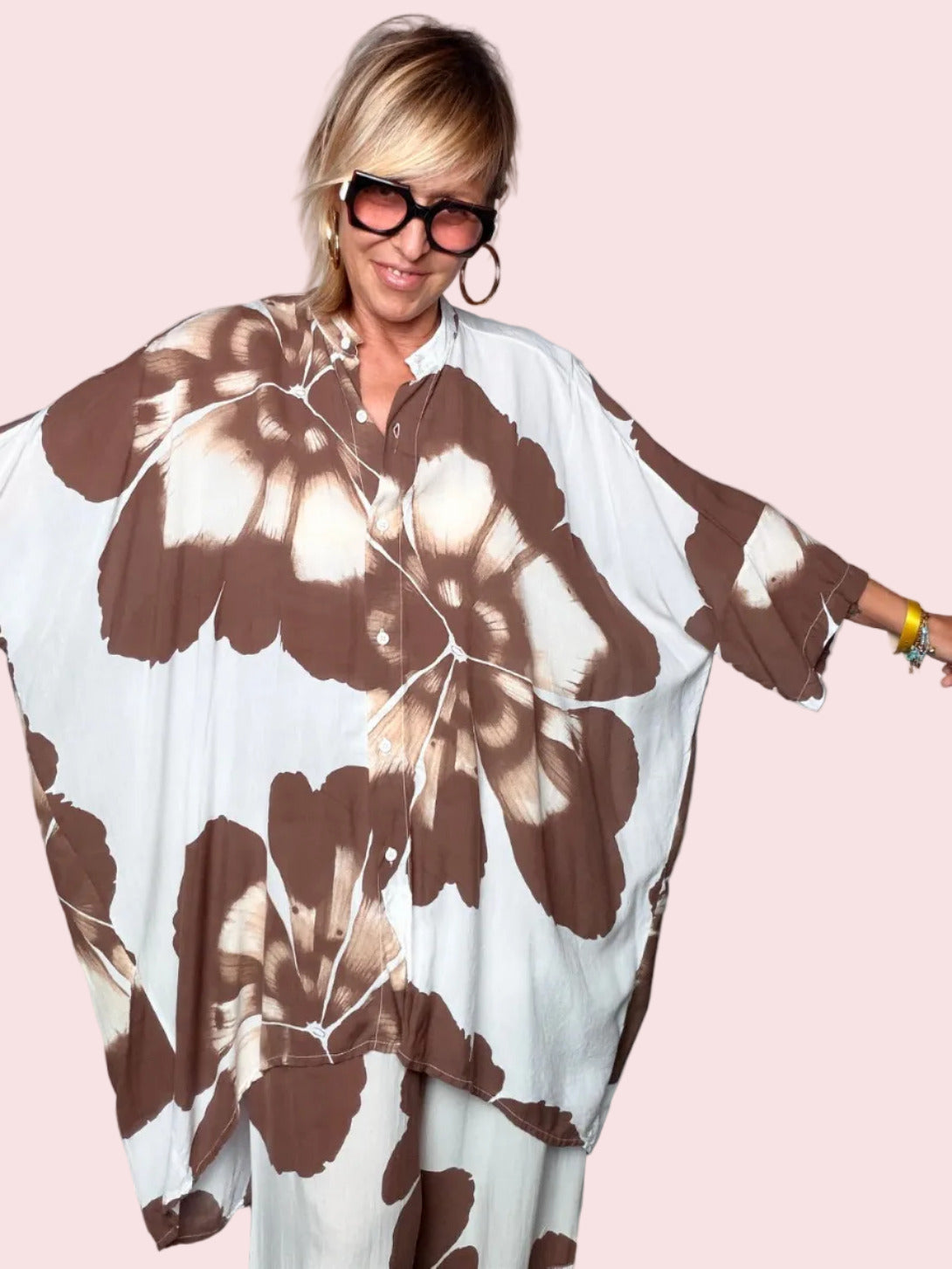 Camicione Kimono Stampato Flo & Poi