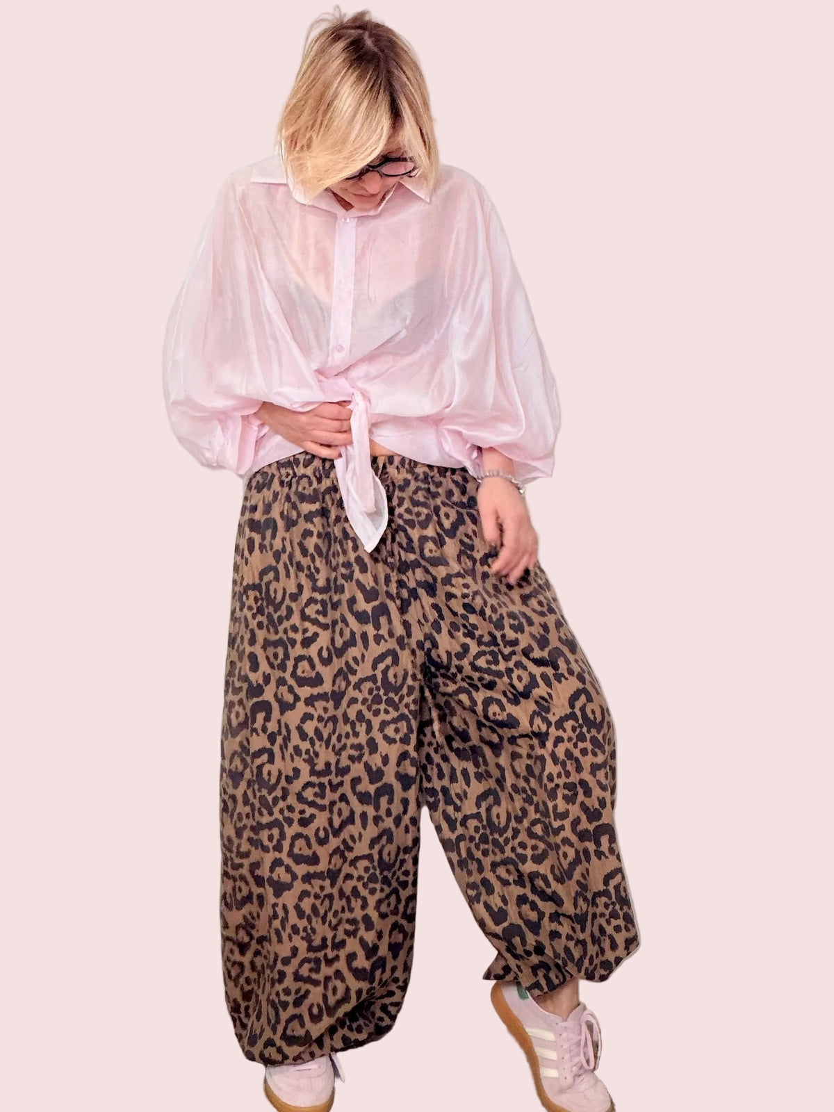 Pantalone Odalisca Animalier Leopardato