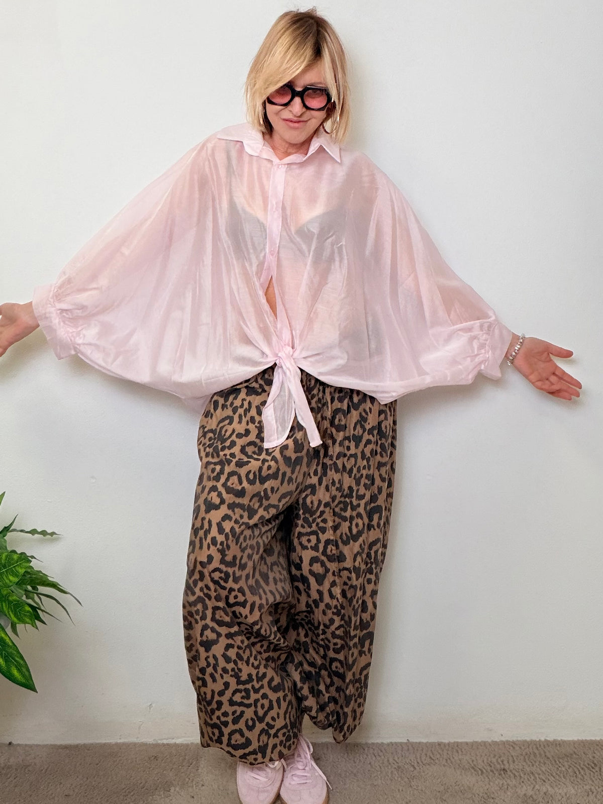 Pantalone Odalisca Animalier Leopardato