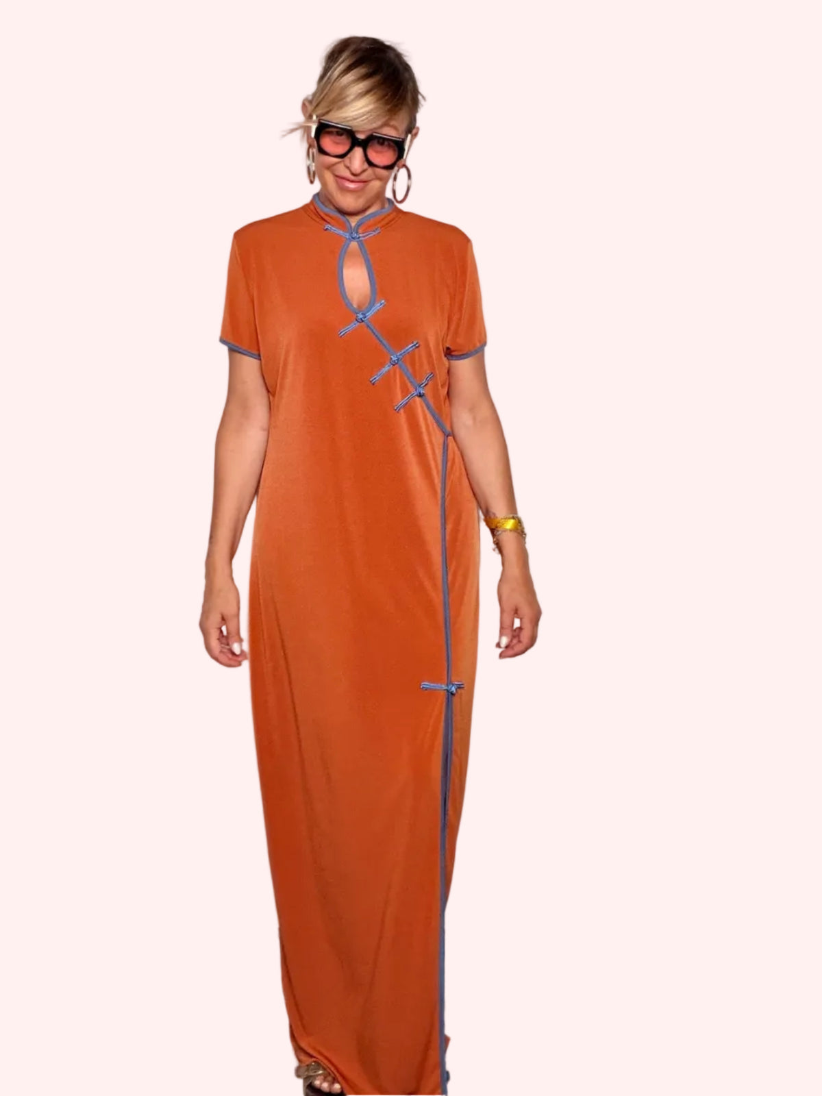 Abito cheongsam nero variante