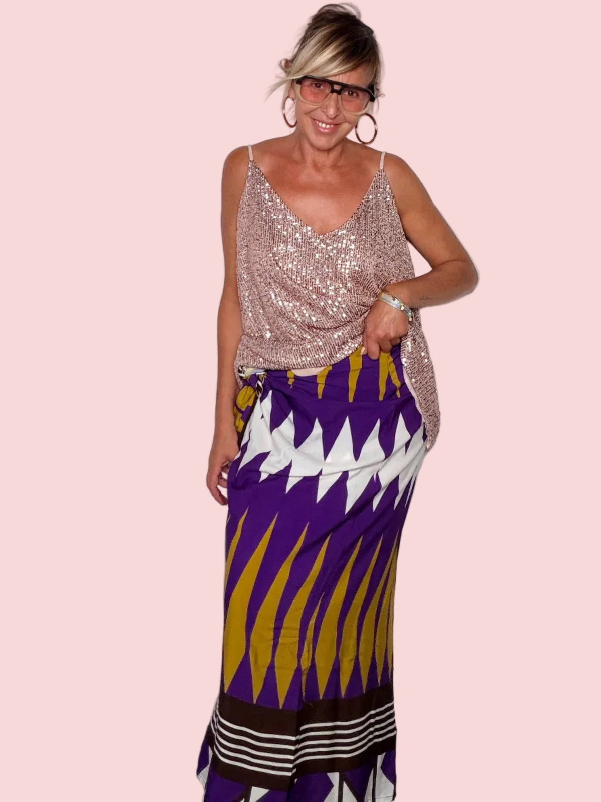 Gonna Pareo Stampa Chevron — SUSY STAR