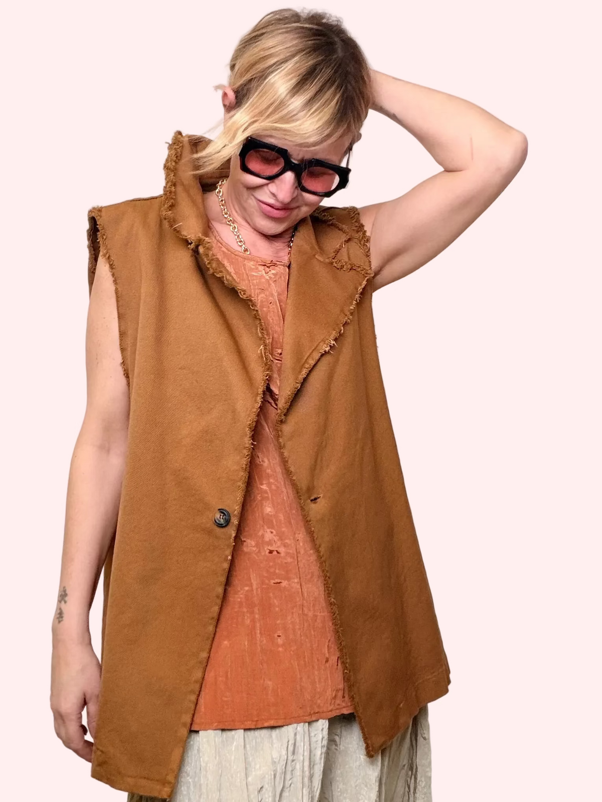 Gilet Over Cuoio "Sweet Cherry"