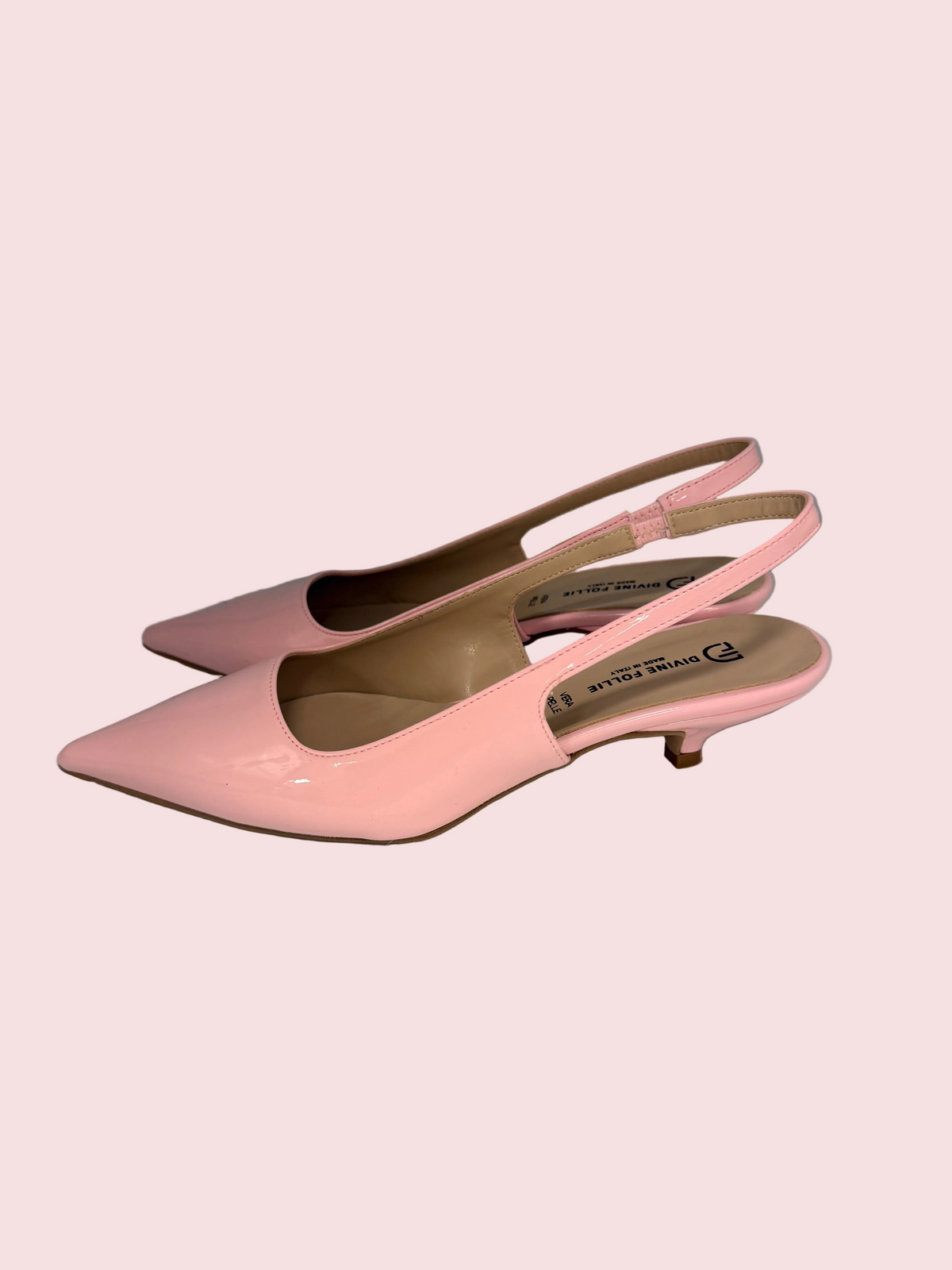 Slingback Rosa Vernice Kitten Heel – Divine Follie