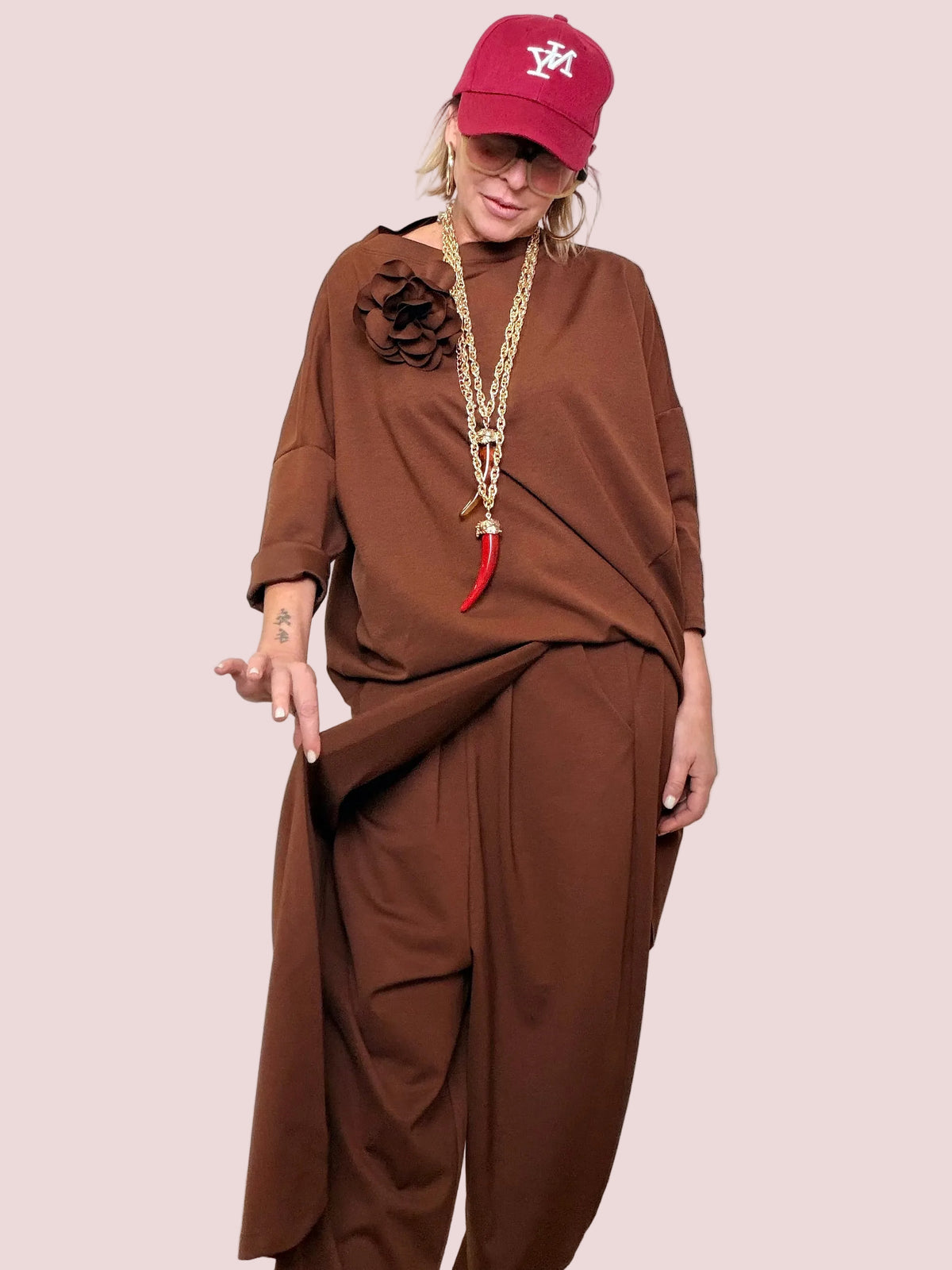 FEMALE - Pantalone over con drappeggio frontale