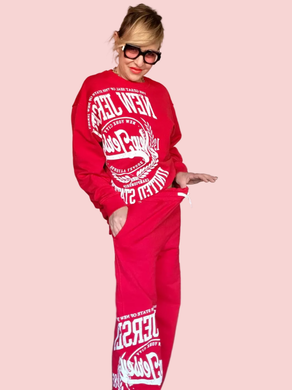 Pantalone Wide Leg New Jersey College