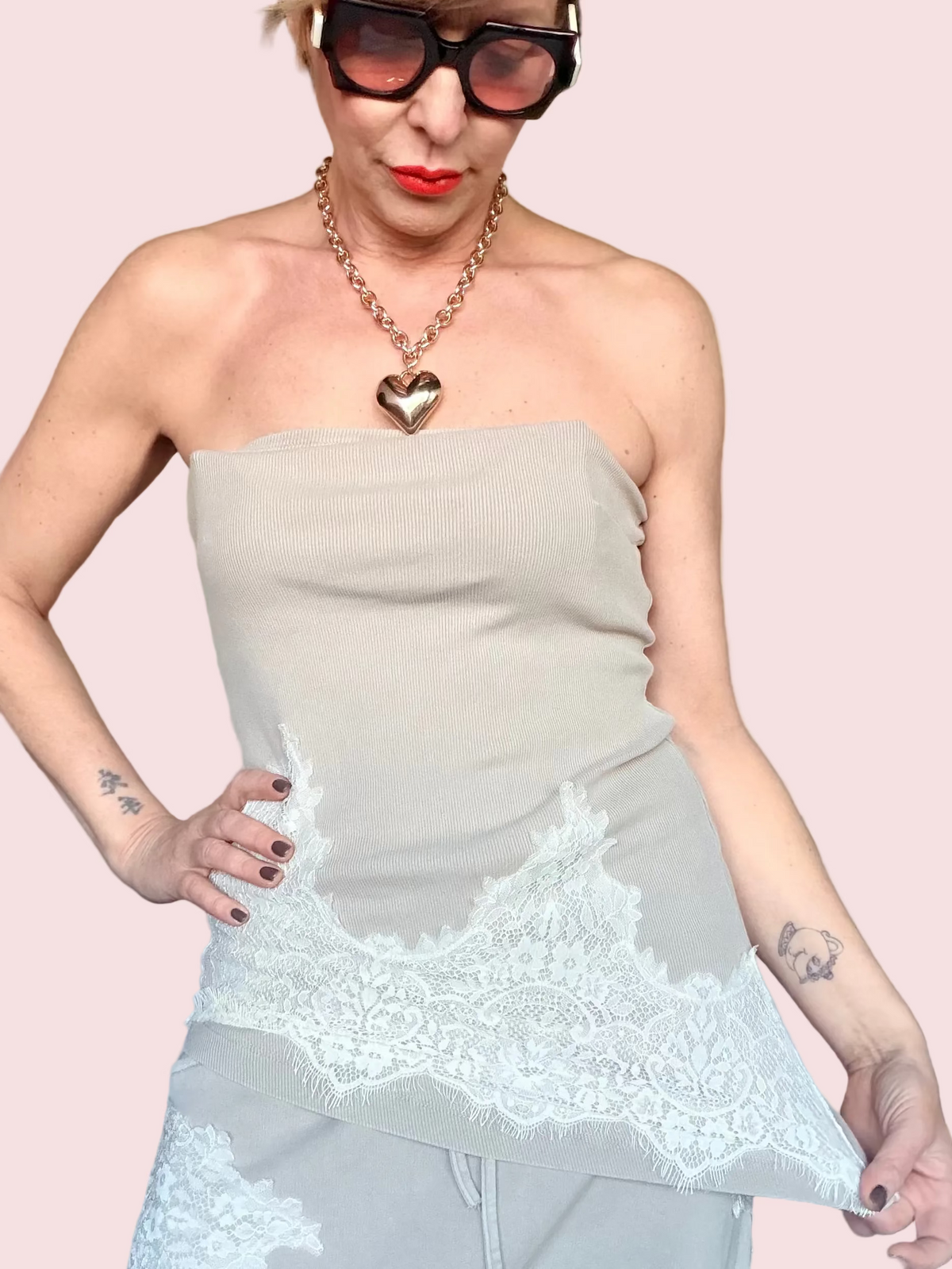Top Fascia con Pizzo – Set Coordinato