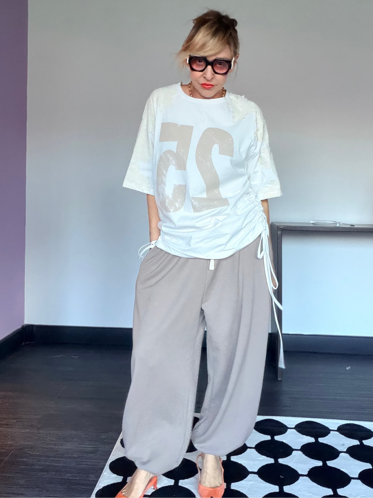 Pantalone Wide Leg Fluido – Grigio Tortora