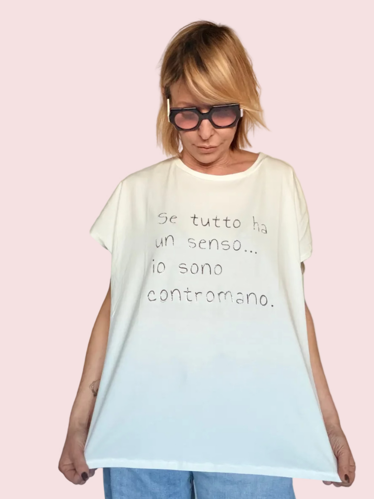 T-Shirt Over "Se tutto ha un senso... io sono contromano."