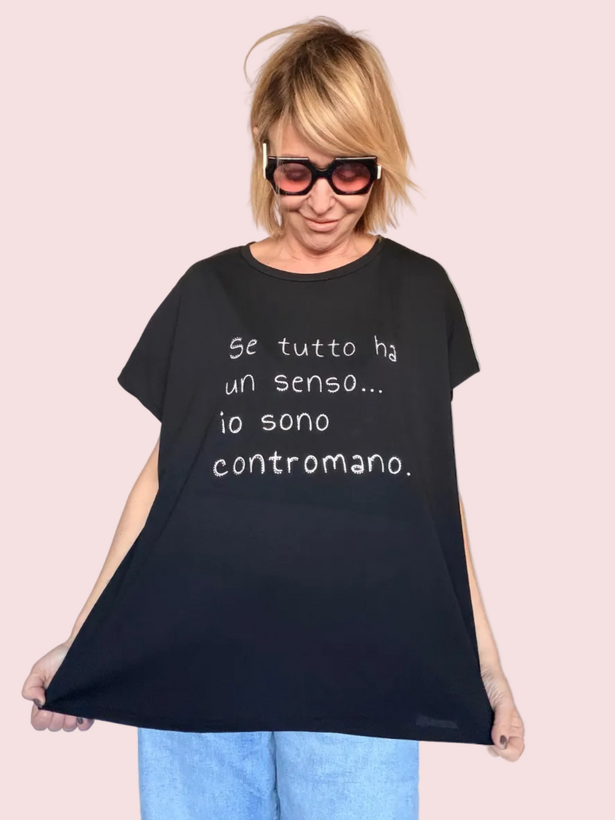 T-Shirt Over "Se tutto ha un senso... io sono contromano."