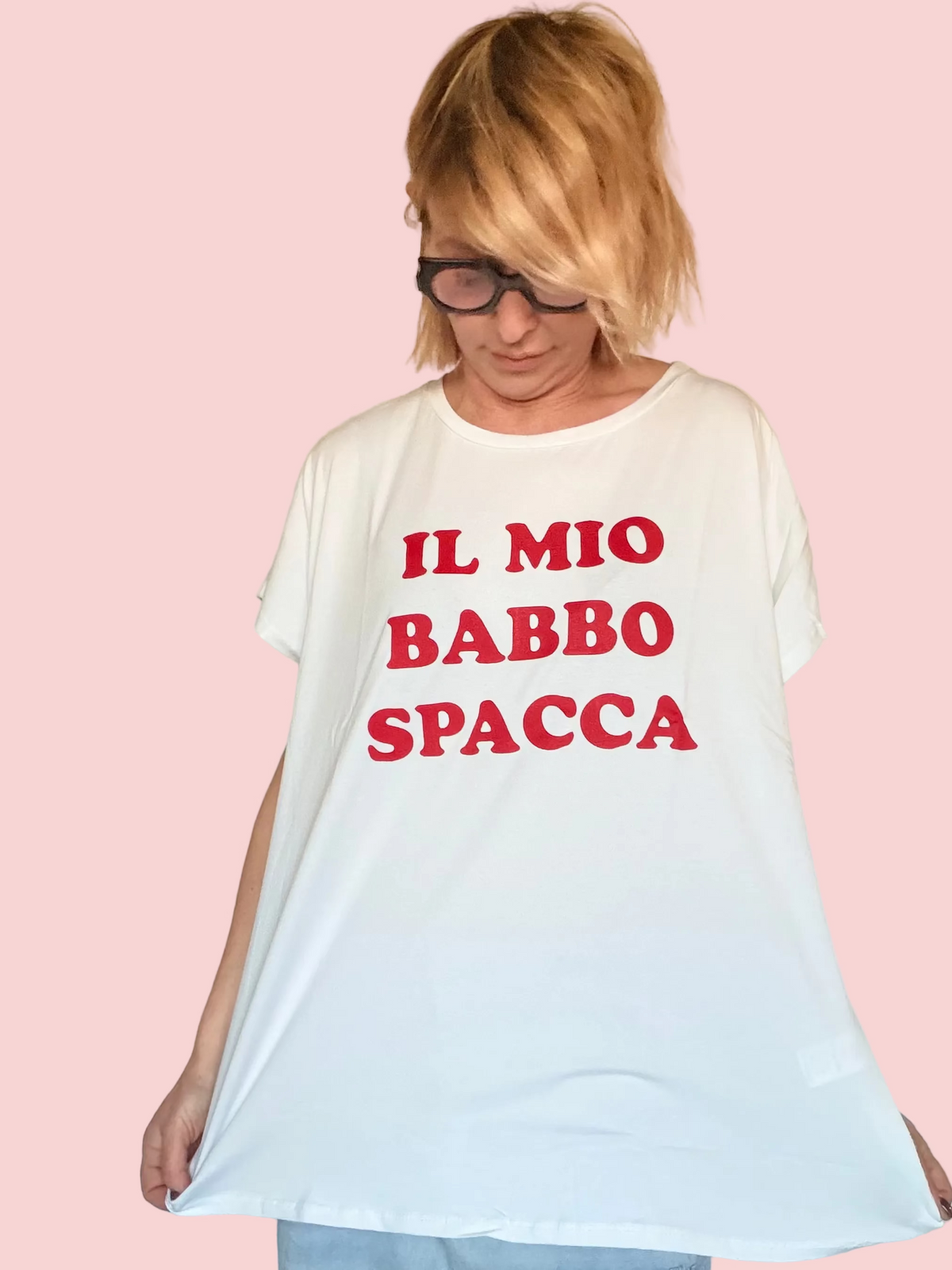 T-Shirt Over "Il Mio Babbo Spacca"