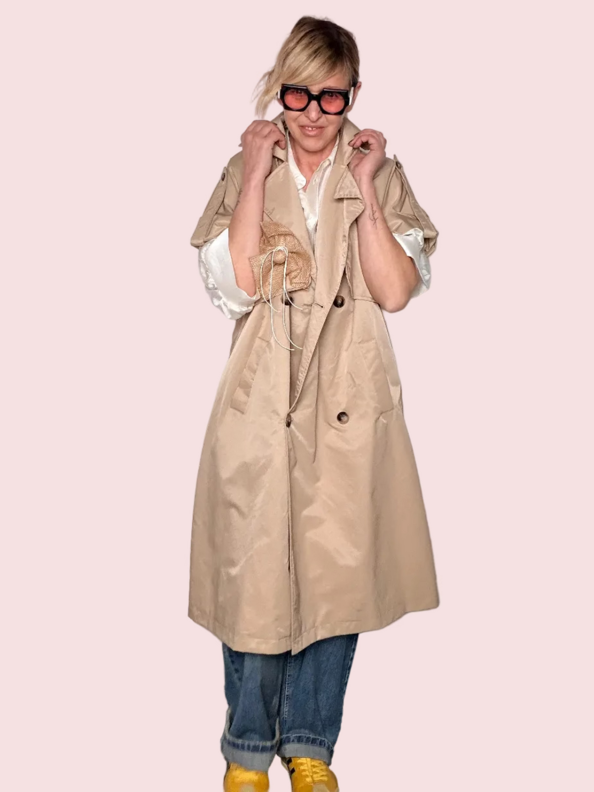 Trench Oversize Senza Maniche