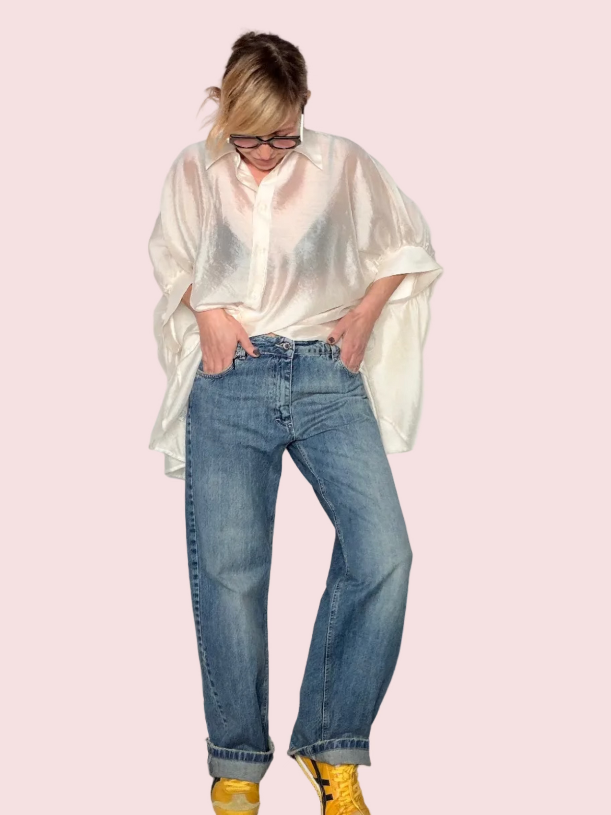 Jeans Wide Leg Vintage Wash
