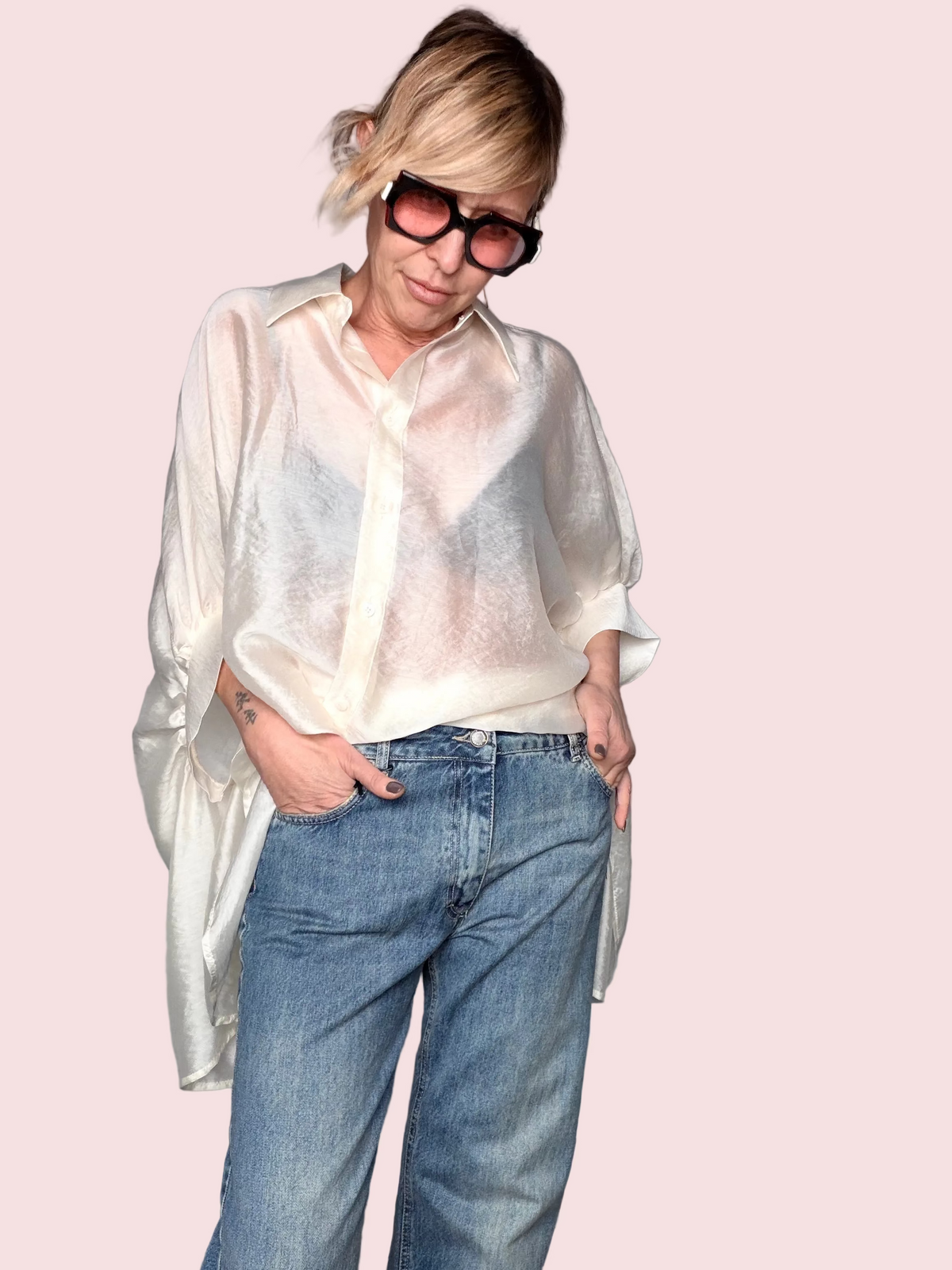 Jeans Wide Leg Vintage Wash