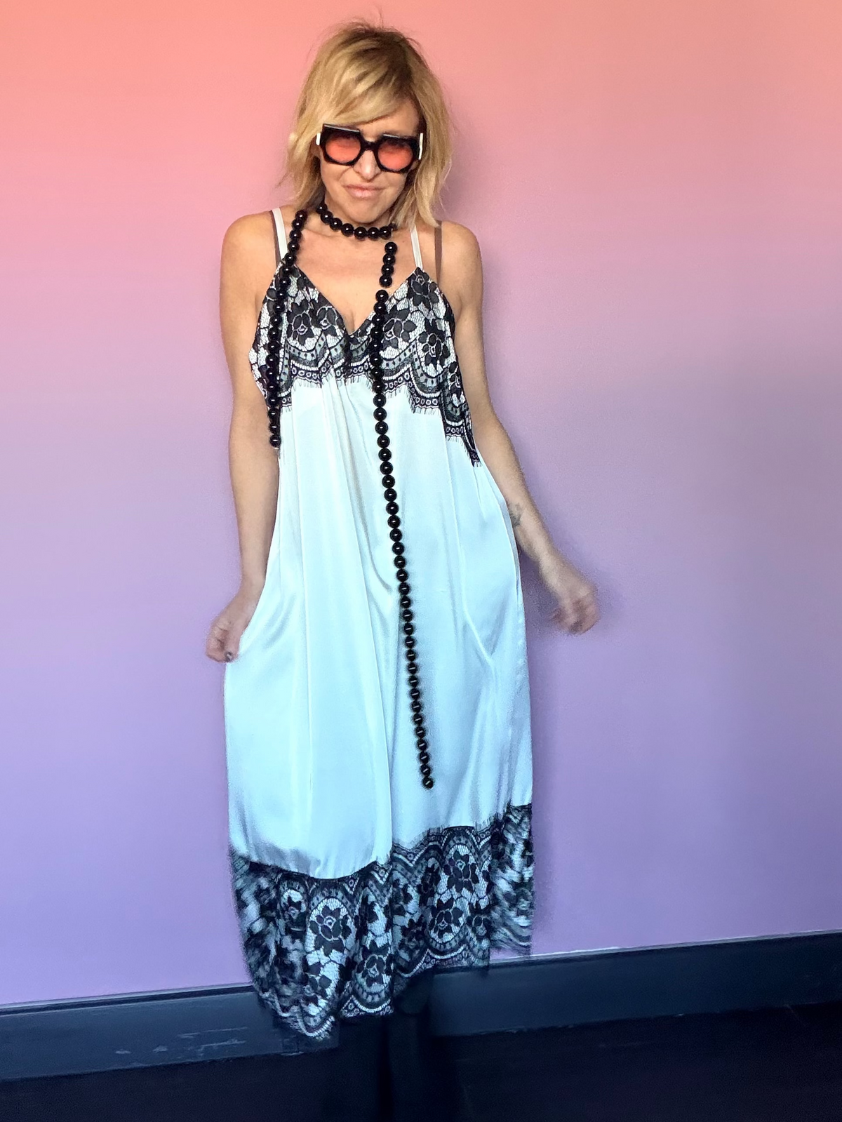 Slip Dress con Pizzo