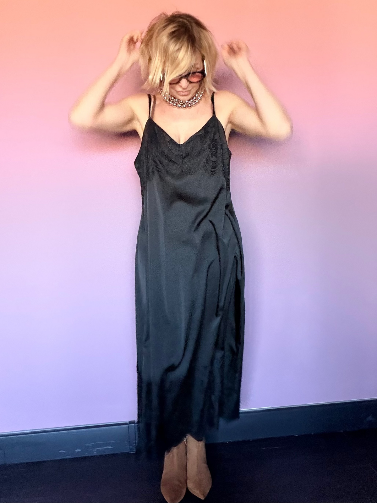 Slip Dress con Pizzo