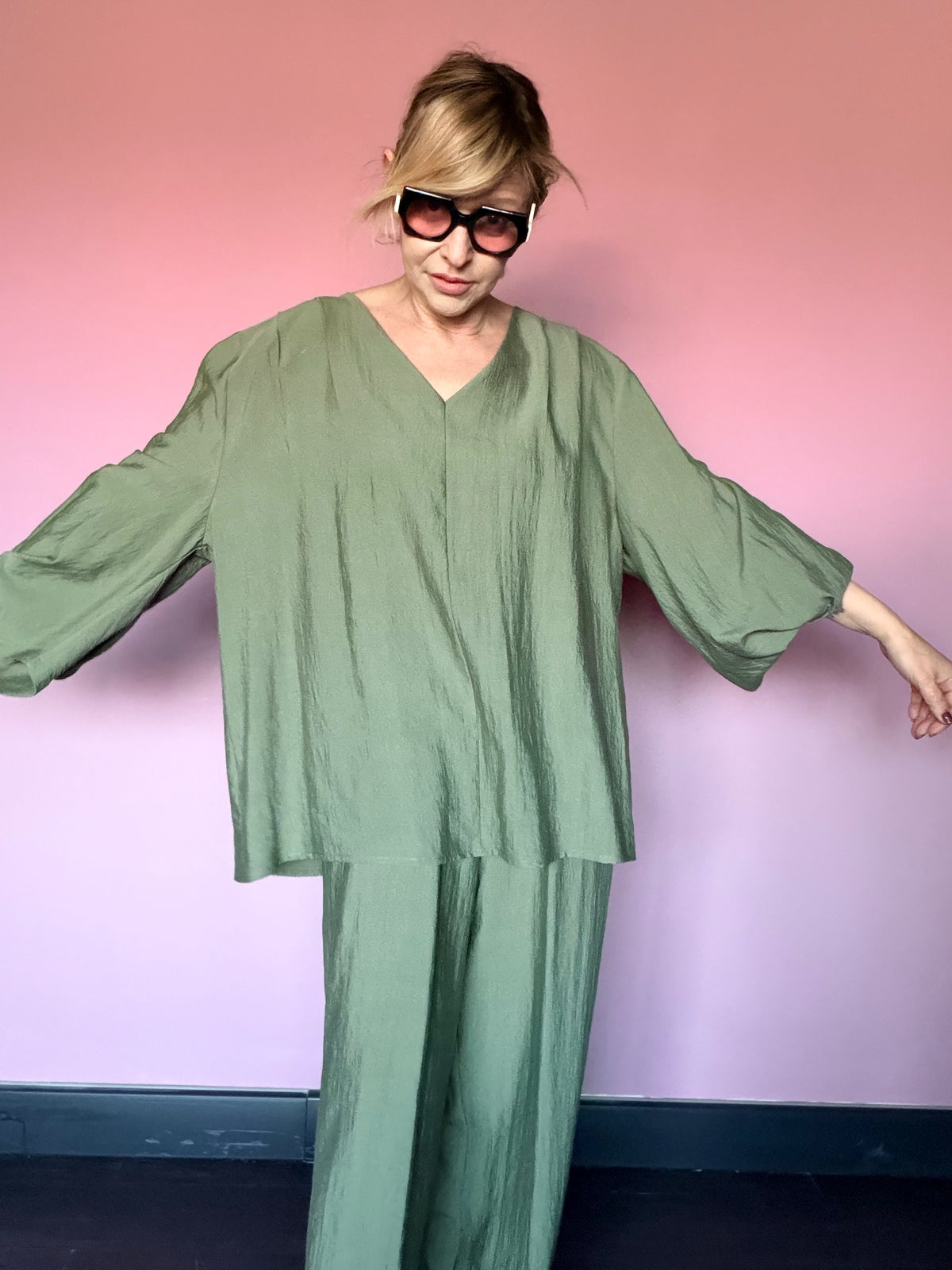 Blusa Over Crinkle