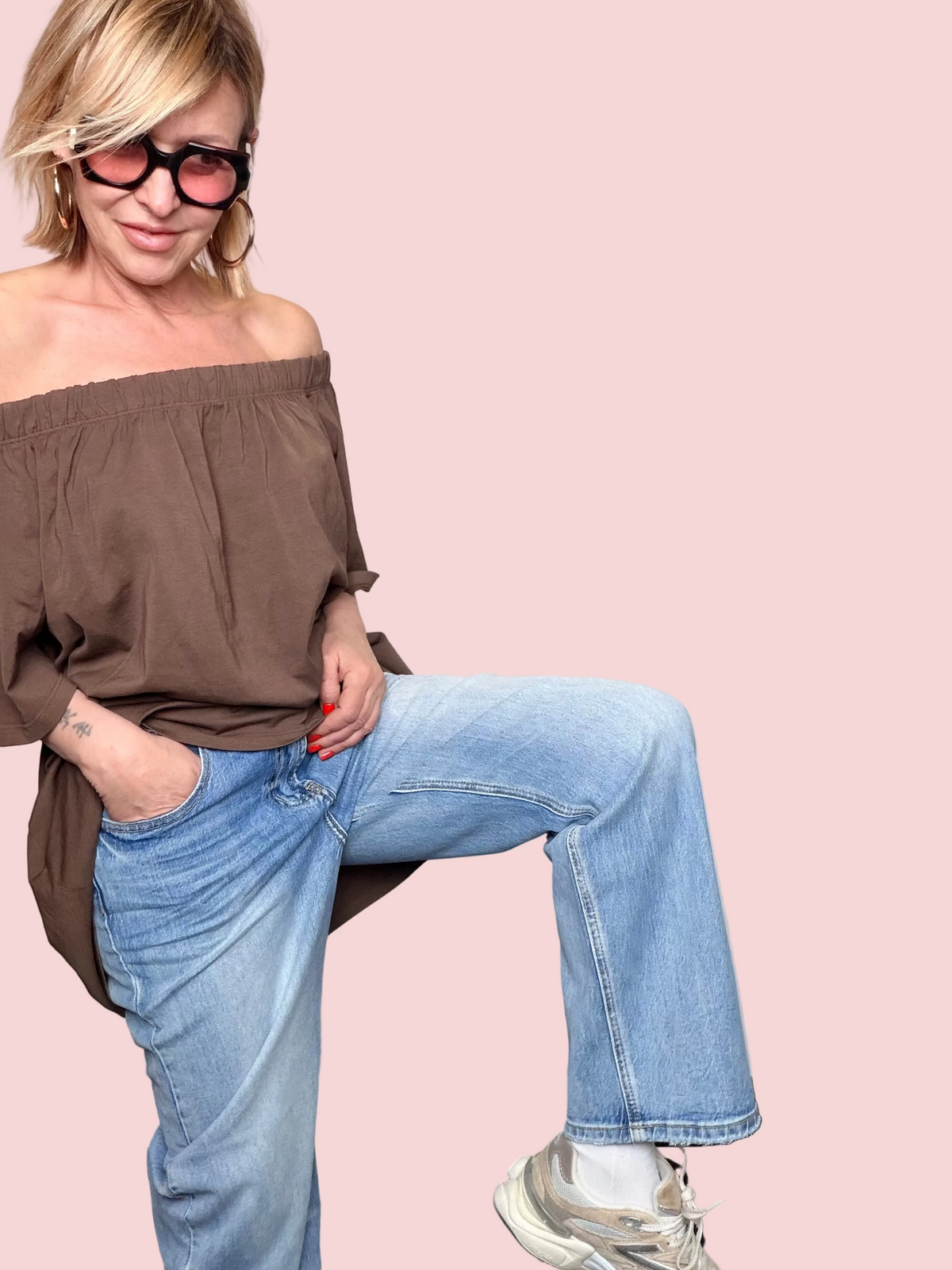 Jeans Dritto con Orlo Sfrangiato