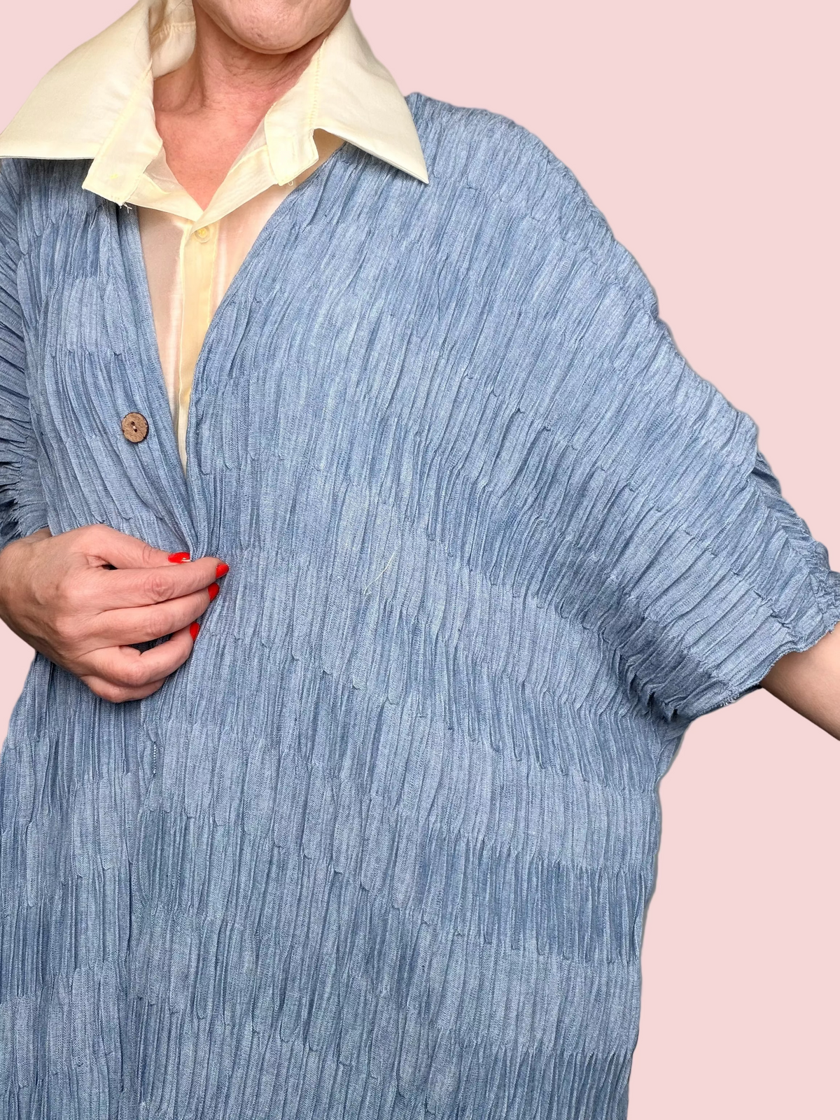 Chemisier Kimono Azzurro