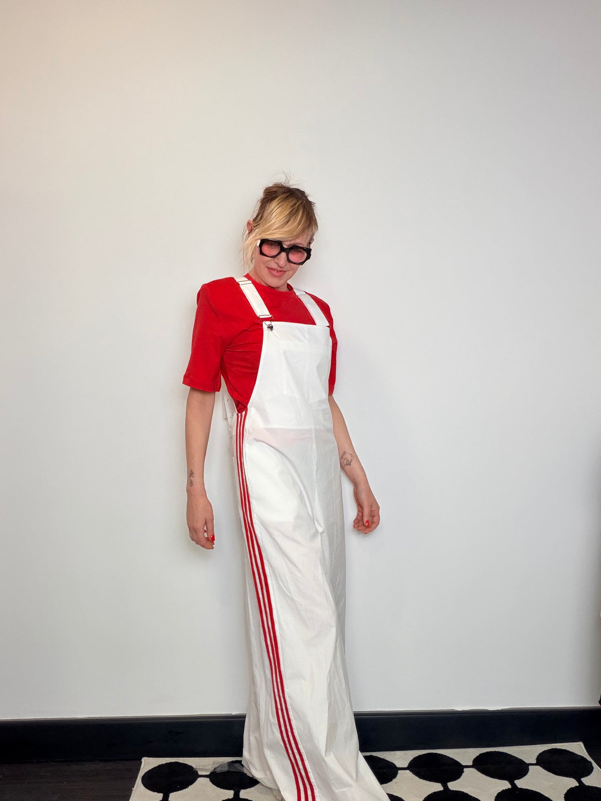 Salopette Wide Leg con Bande Laterali