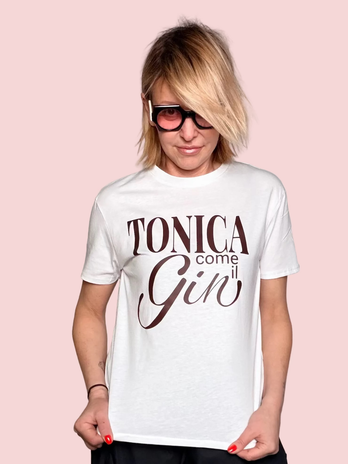 T-shirt “Tonica come il GIN” — Bianco
