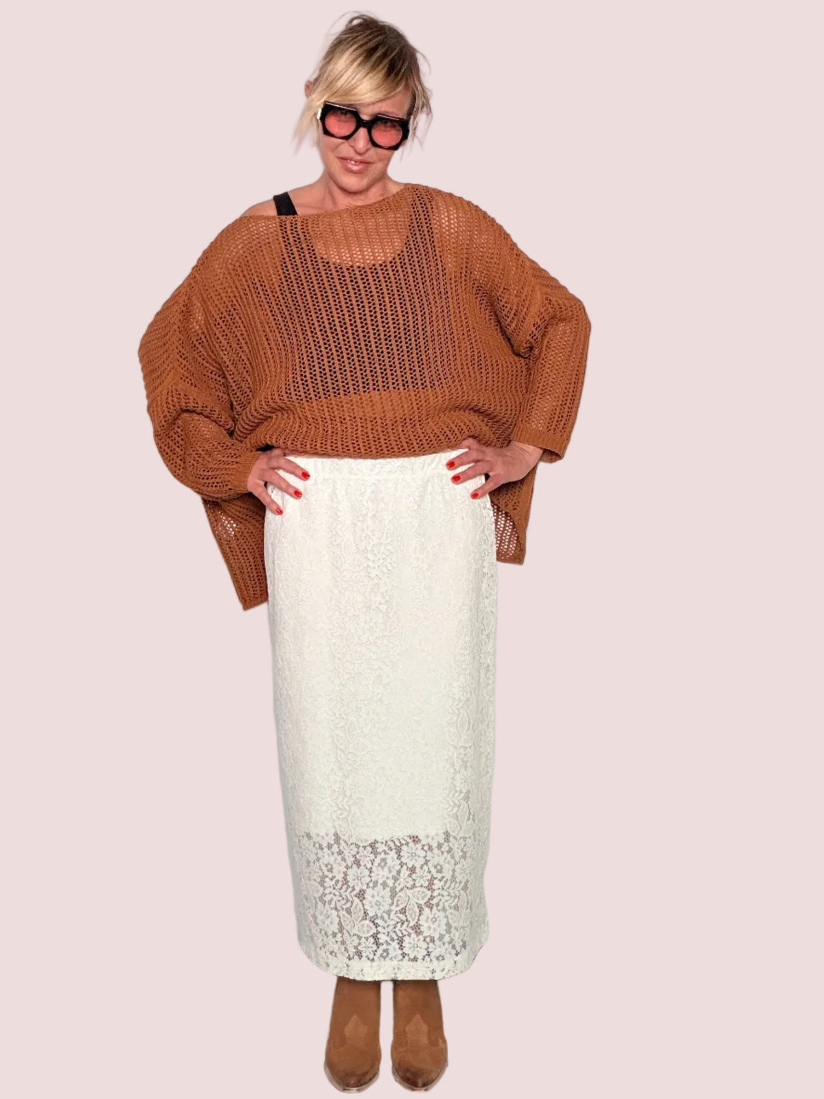 Gonna snellente pizzo