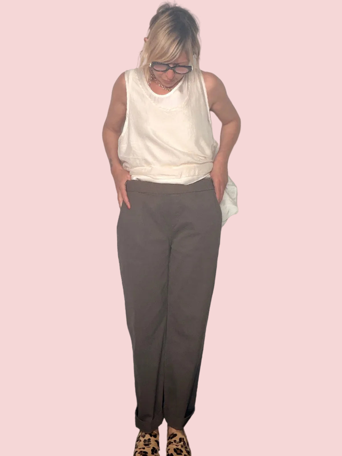 Pantalone Sartoriale con Piega Tortora