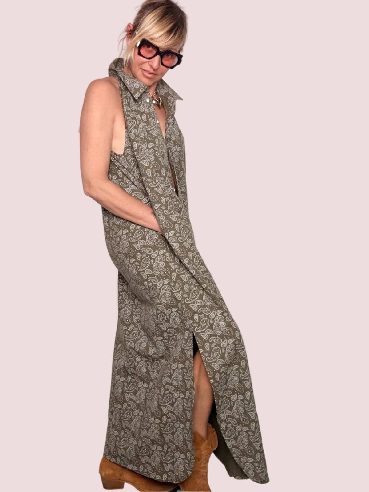 Abito Bandana Paisley Maxi