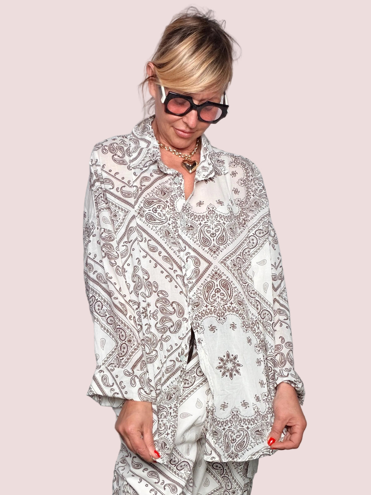 Camicia Bandana Paisley Oversize